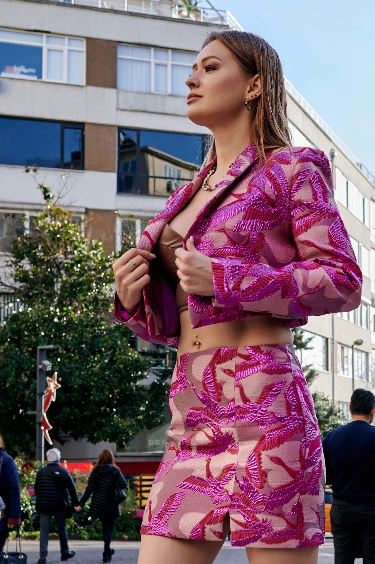 Mini Etek Mini Ceket Takım L