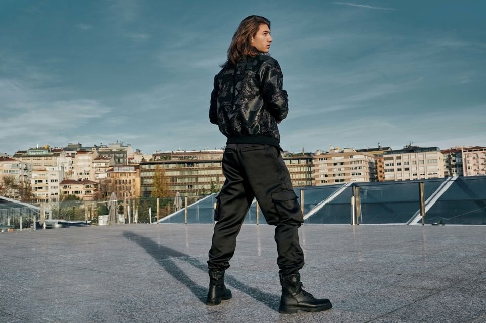 Bomber Jacket Cargo Pants Suit L