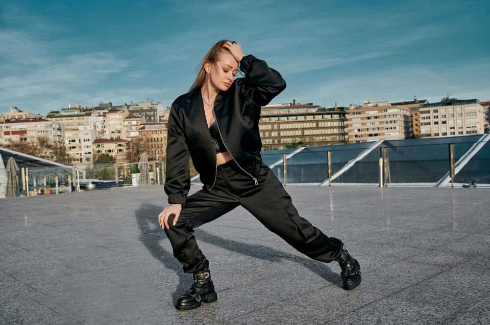 Bomber Siyah Nakışlı Dolce Ceket Kargo Pantolon Takım S