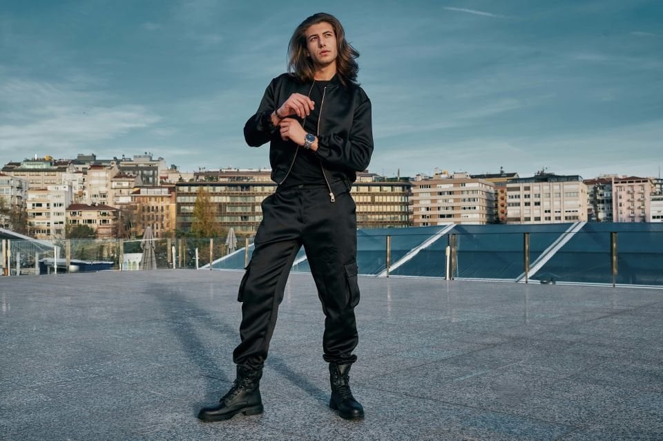 Bomber Siyah Nakışlı Dolce Ceket Kargo Pantolon Takım M