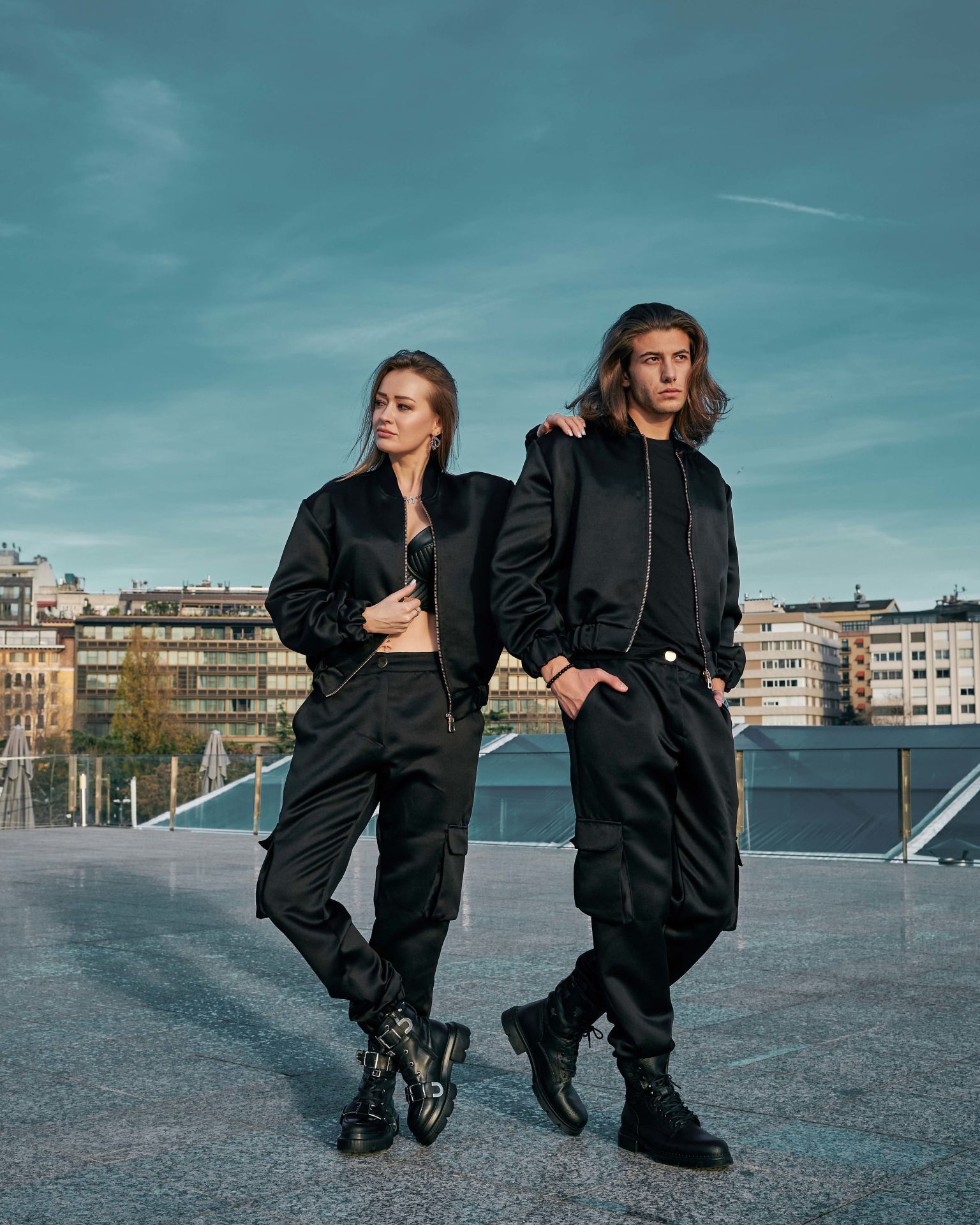 Bomber Siyah Nakışlı Dolce Ceket Siyah M