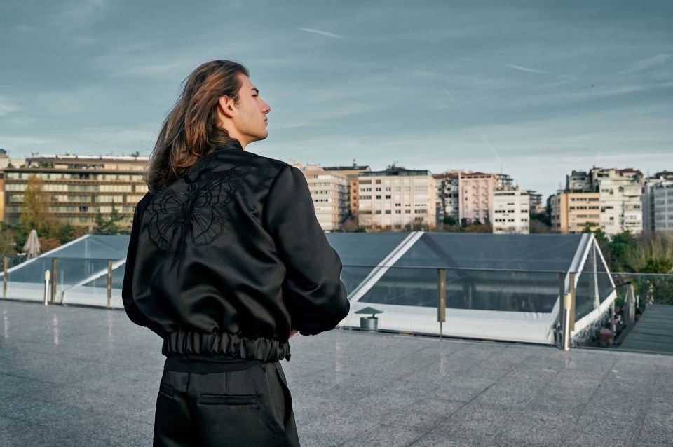 Bomber Siyah Nakışlı Dolce Ceket Siyah L