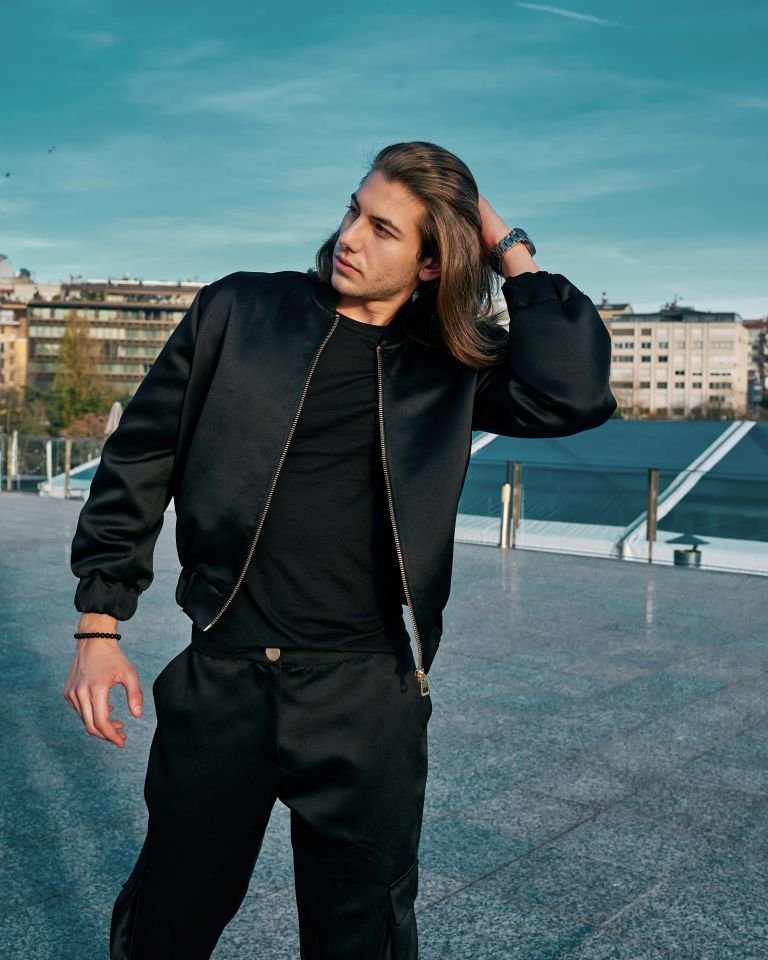 Bomber Gold Nakışlı Dolce Ceket Siyah M