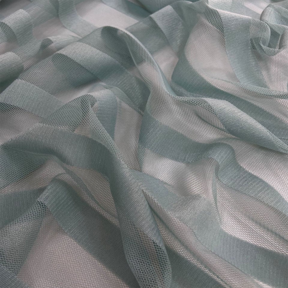 Тюль Зебра, 1 метр, зеленая ткань (col-04)