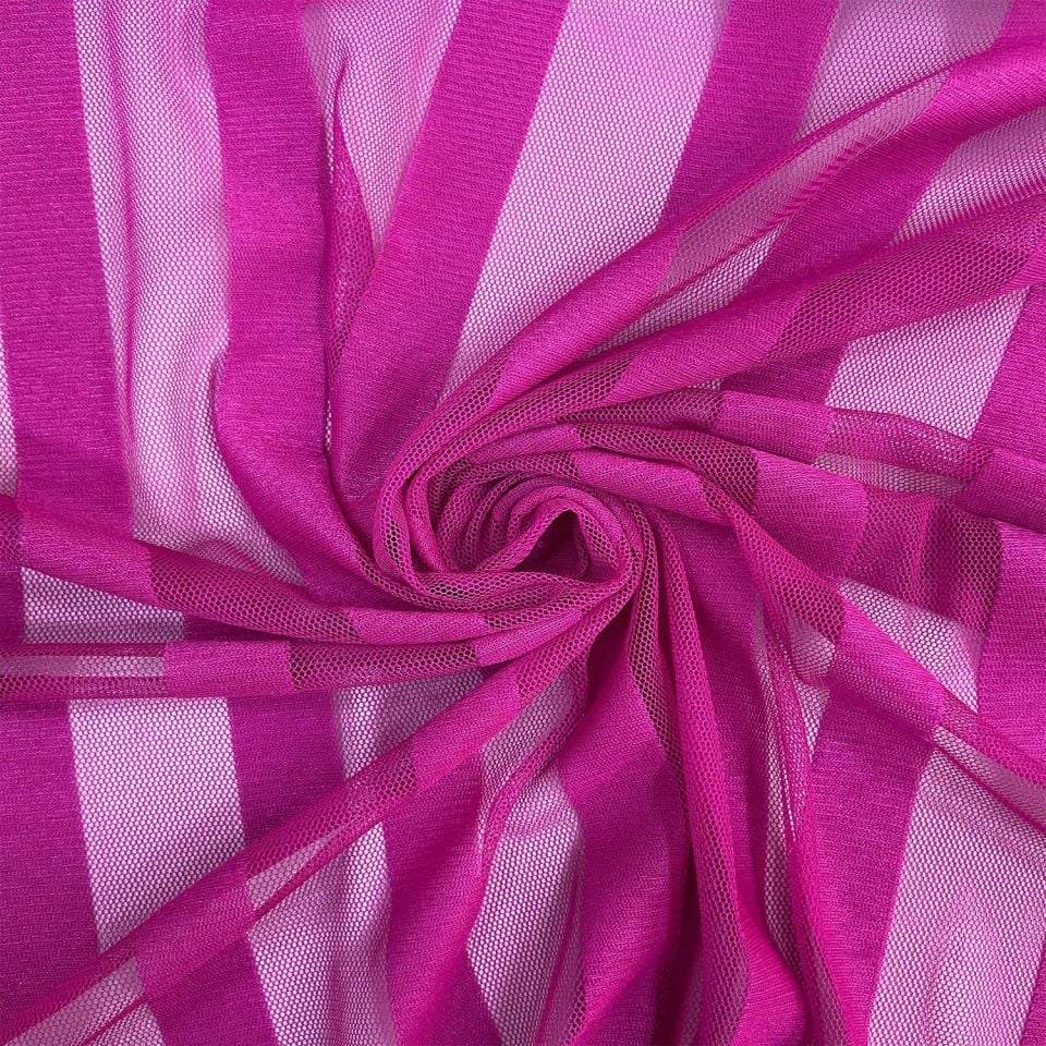 زيبرا تول خط 1 متر قماش فوشيا (col-15)