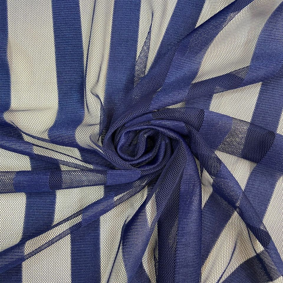 Zebra Tül Line 1 Metre Lacivert Kumaş(col-17)