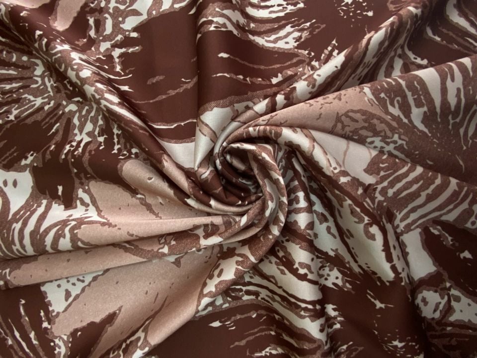 Desenli Soft Lycra Saten 1 Metre Kumaş