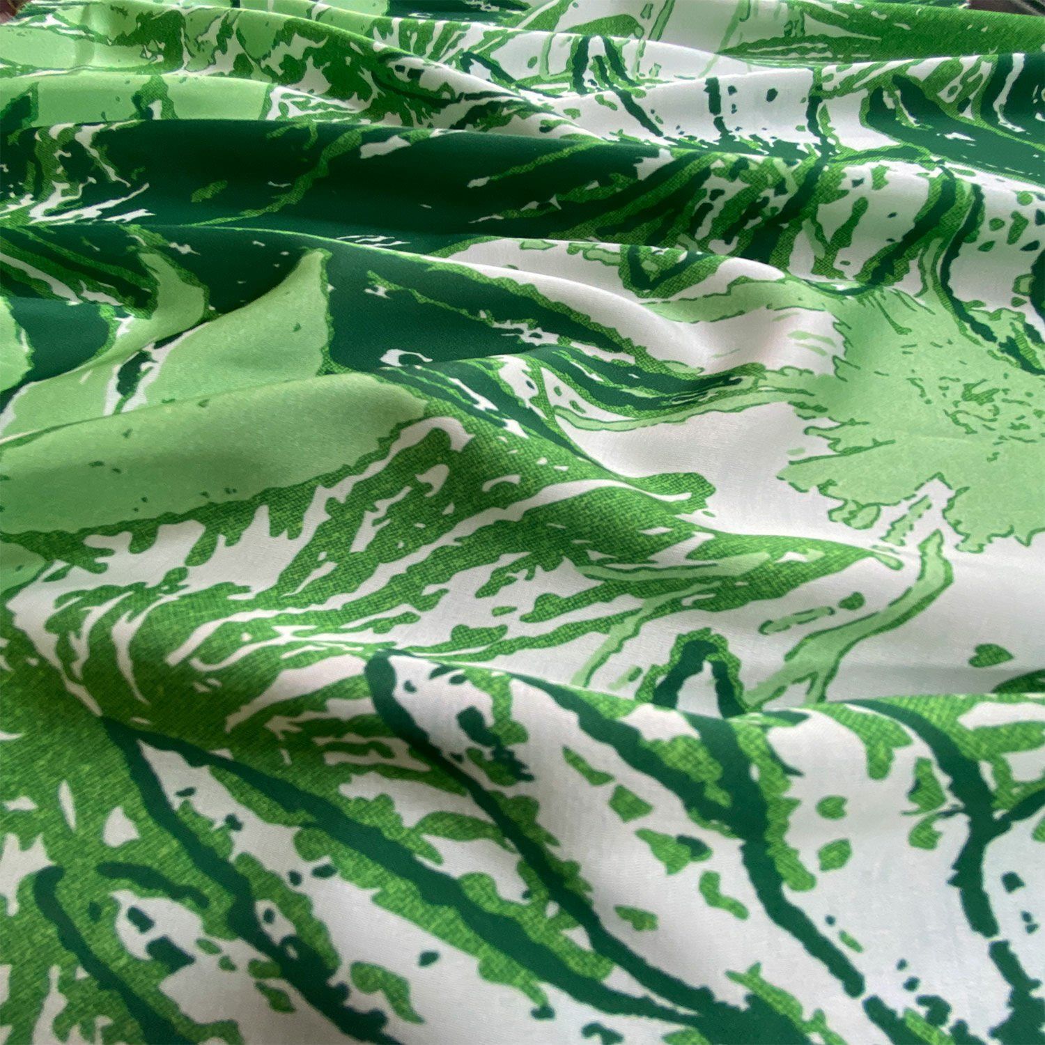 Patterned Soft Lycra Satin 1 Meter Fabric