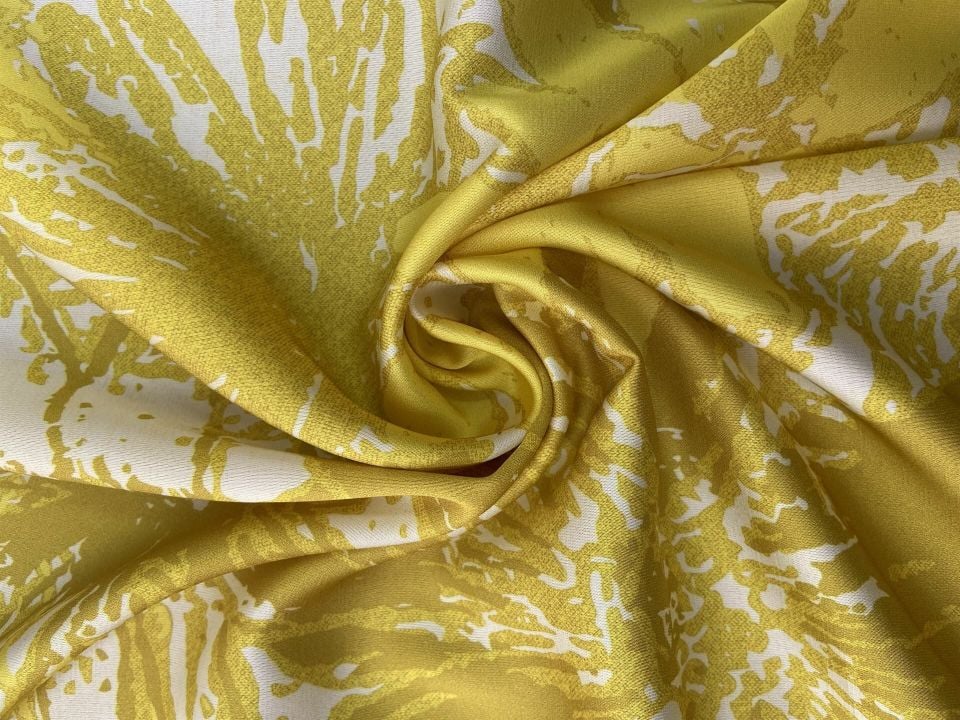 Desenli Soft Lycra Saten 1 Metre Kumaş