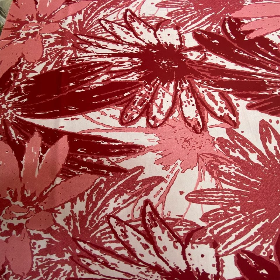 Patterned Soft Lycra Satin 1 Meter Fabric