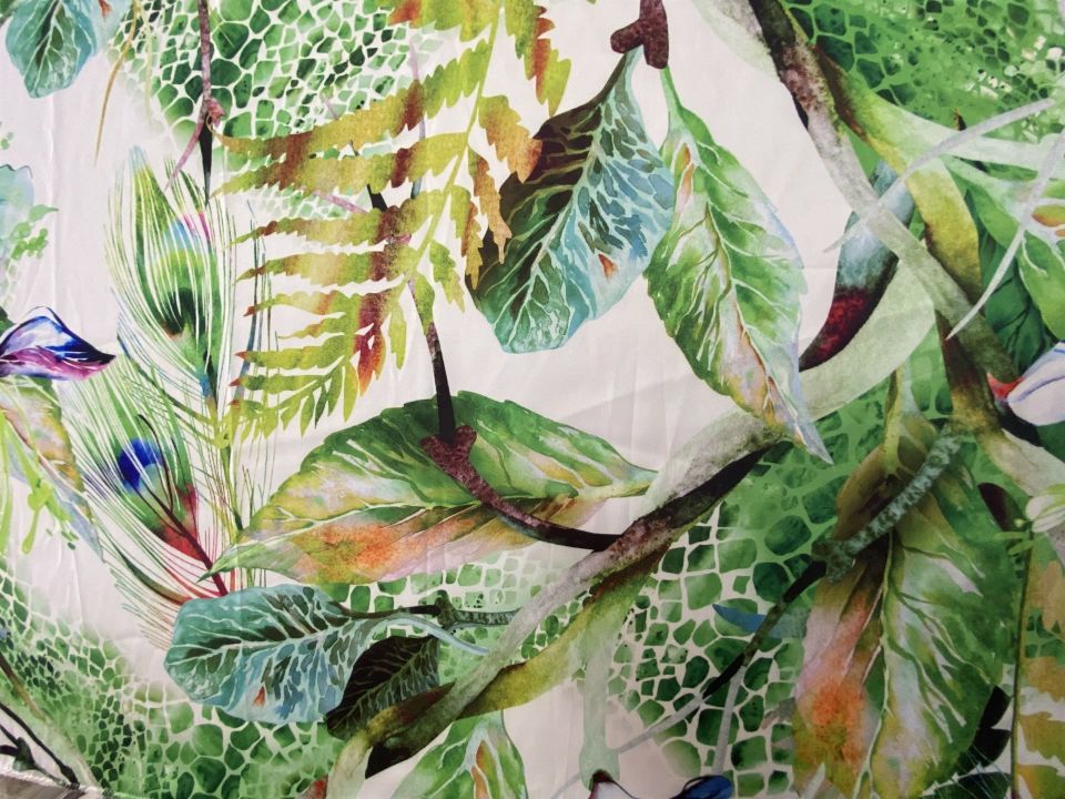 Patterned Soft Lycra Satin 1 Meter Fabric
