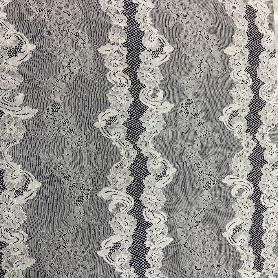 Французский купон на кружево с вышивкой и кружево OFF, белая ткань, 1 купон (3 метра) (col-2021-01)