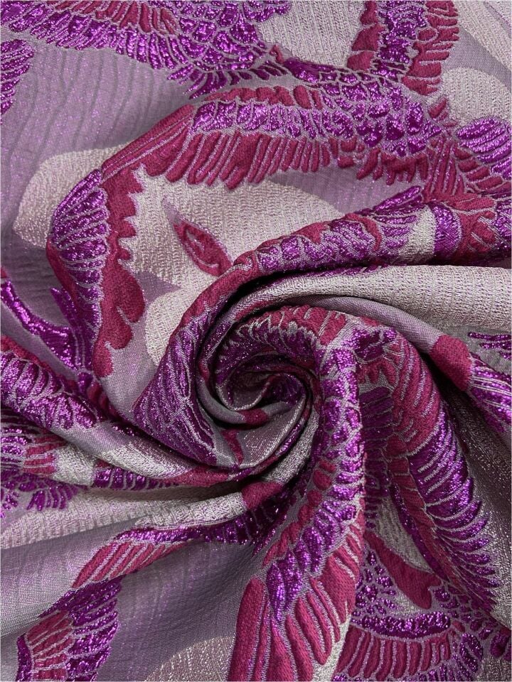 İtalyan Brokar Cranebird 1 Metre Kumaş  (col-23-2300)