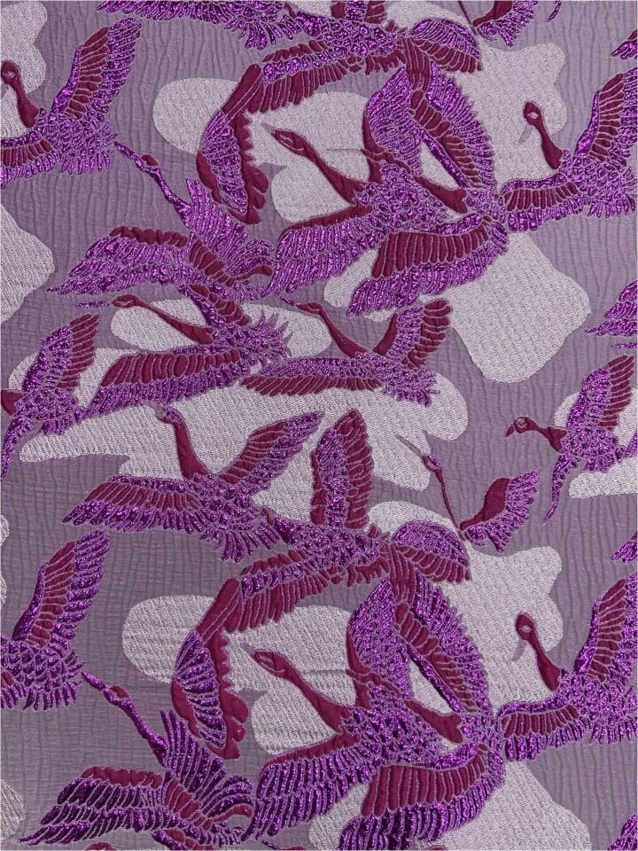 Italian Brocade Cranebird 1 Meter Fabric (col-23-2300)