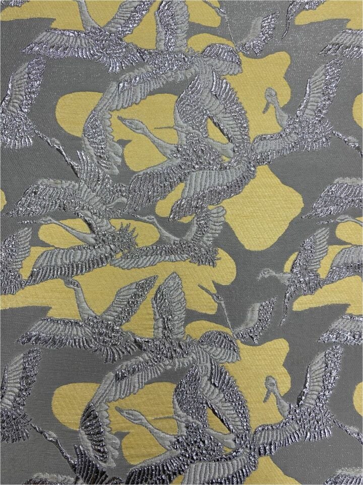 Italian Brocade Cranebird 1 Meter Fabric(col-23-2304)