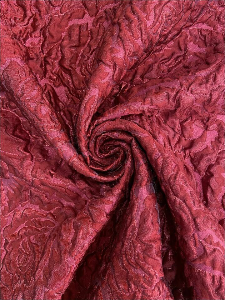 Ткань Rozalina Brocade 1 метр темно-винно-красного цвета (col-23-3026)