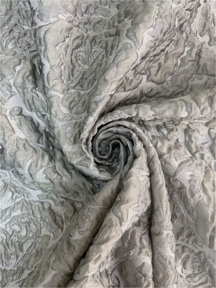Rozalina Brokar 1 Metre Gri Kumaş (col-23-3033)