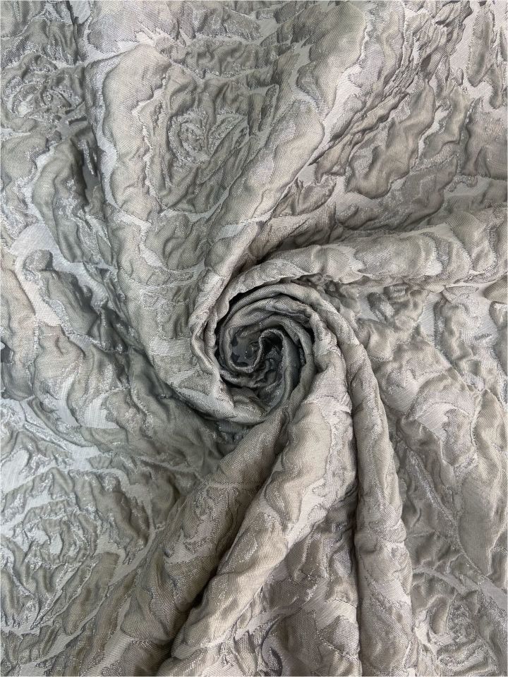 Rozalina Brokar 1 Metre Gri Kumaş (col-23-3033)