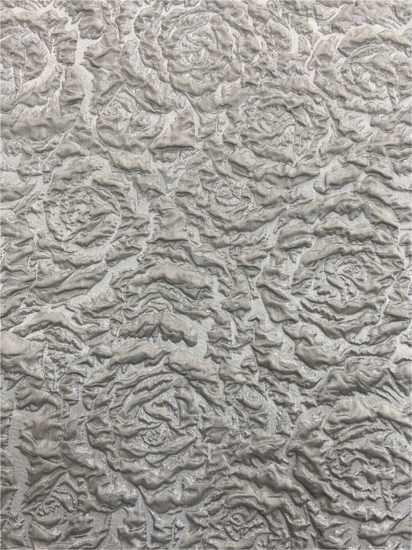 Rozalina Brokar 1 Metre Gri Kumaş (col-23-3033)