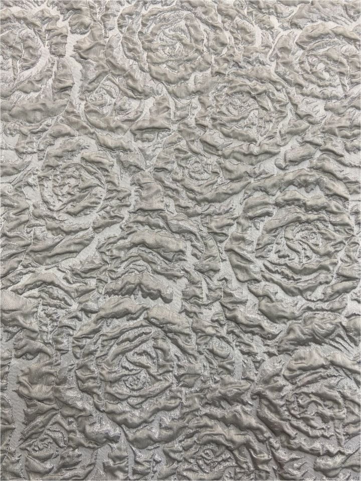 Rozalina Brocade 1 Meter Gray Fabric (col-23-3033)