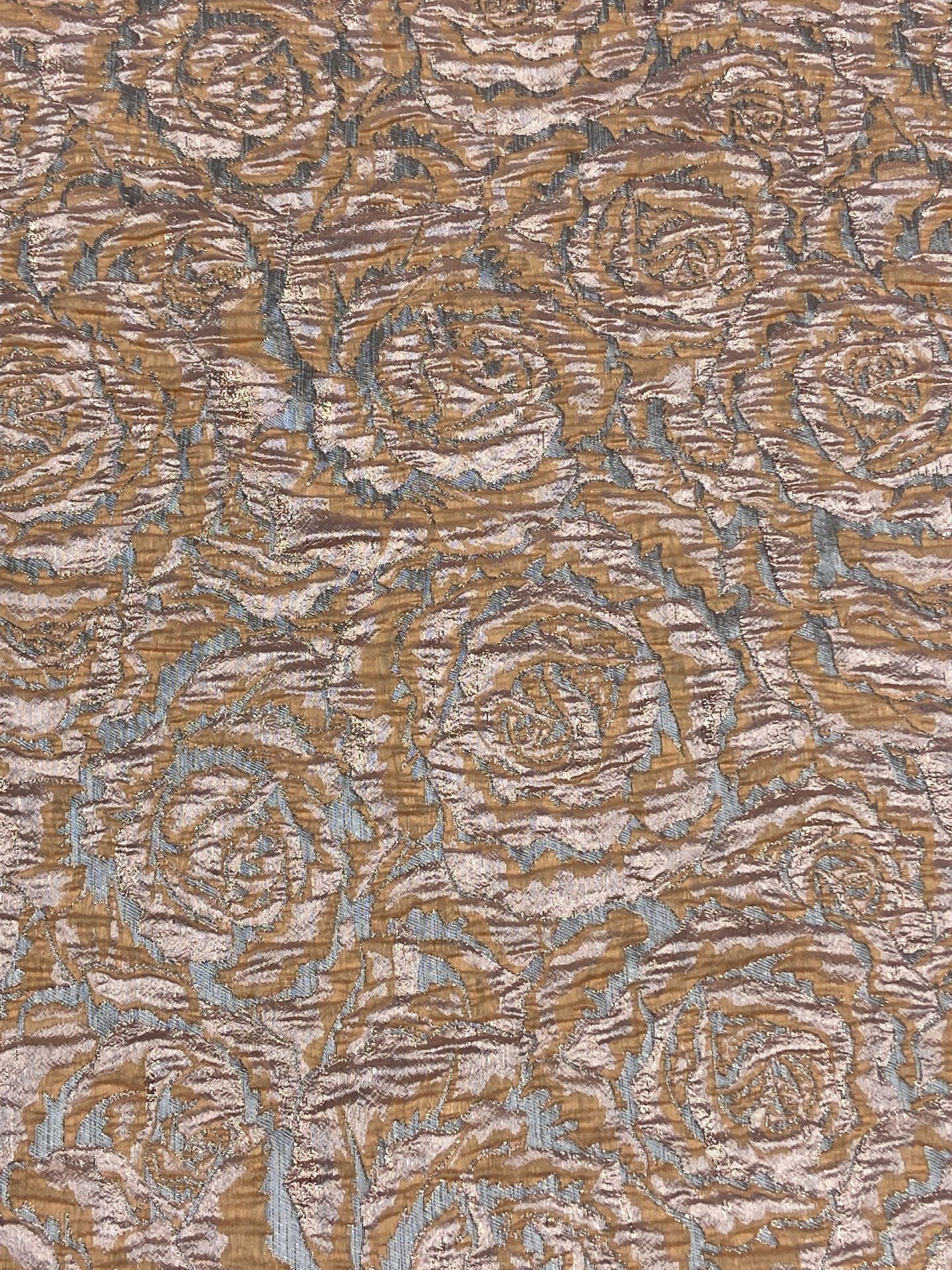Rozalina Brocade 1 Meter Light Orange Fabric (col-22-3034)