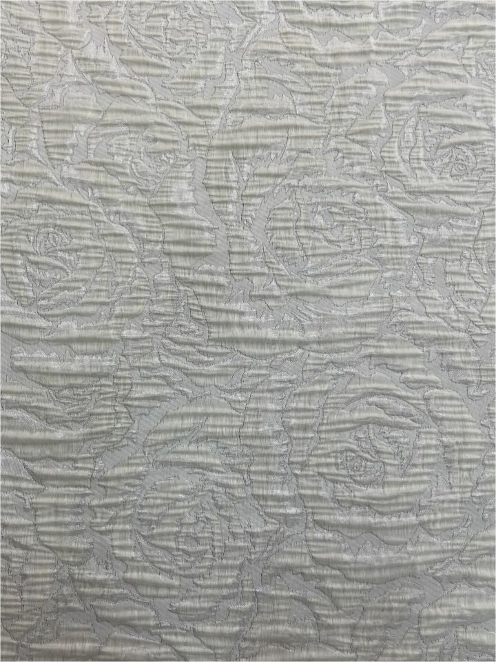 Rozalina Brocade 1 Meter Off White Fabric(col-23-3038)