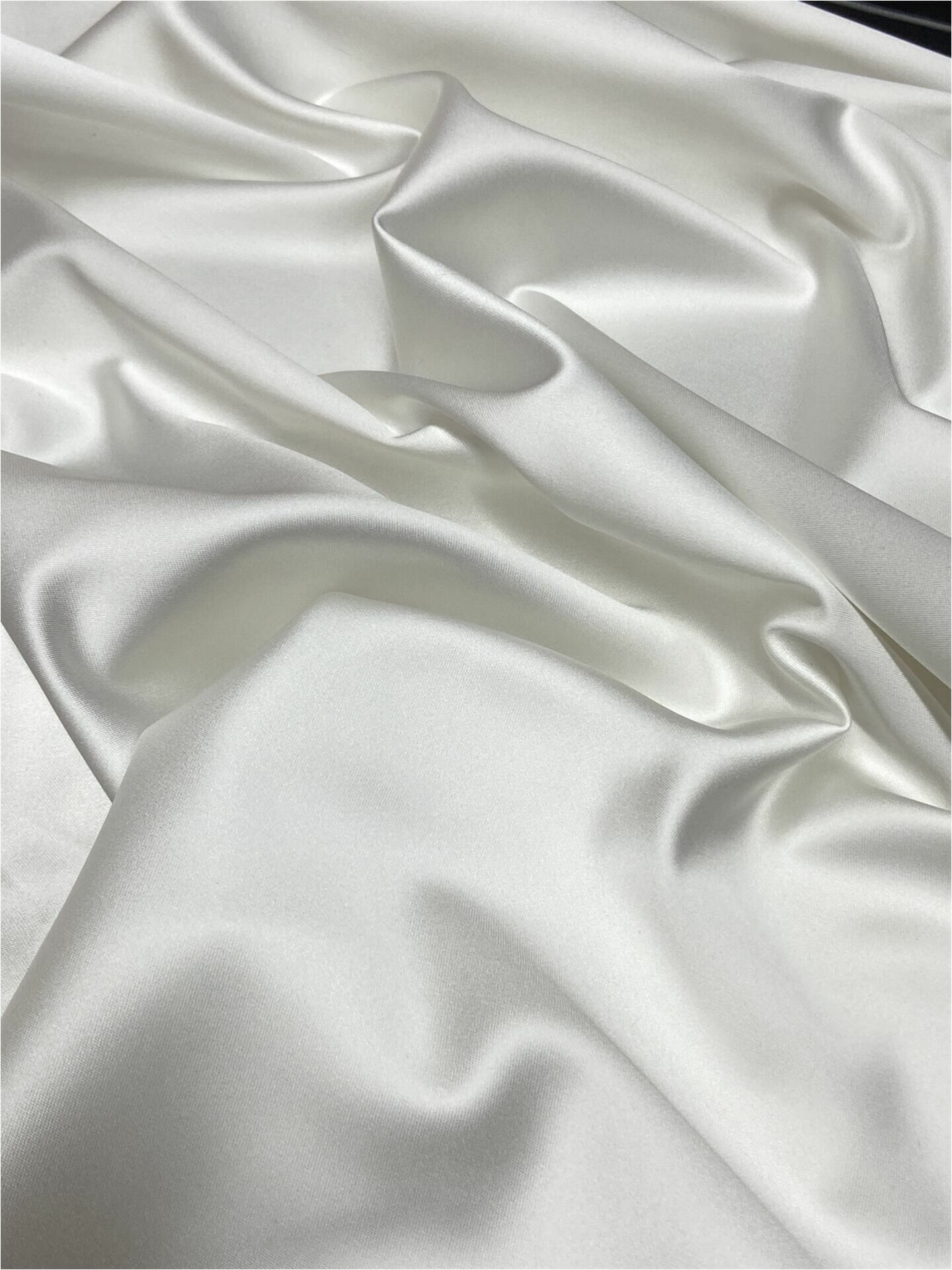Italian Acetate Satin 1 Meter Off White Fabric (col-01)