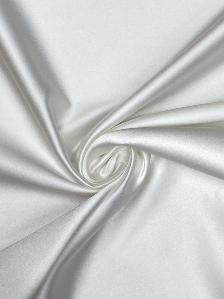 Italian Acetate Satin 1 Meter Off White Fabric (col-01)