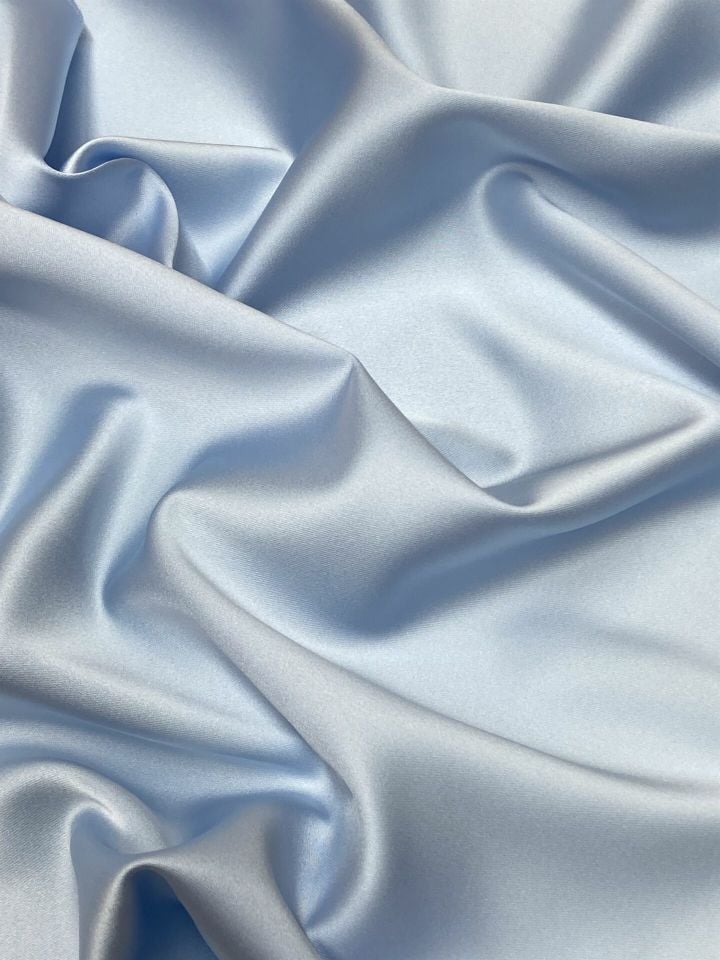 İtalyan Asetat Saten 1 Metre Buz Mavi Kumaş (col-30)