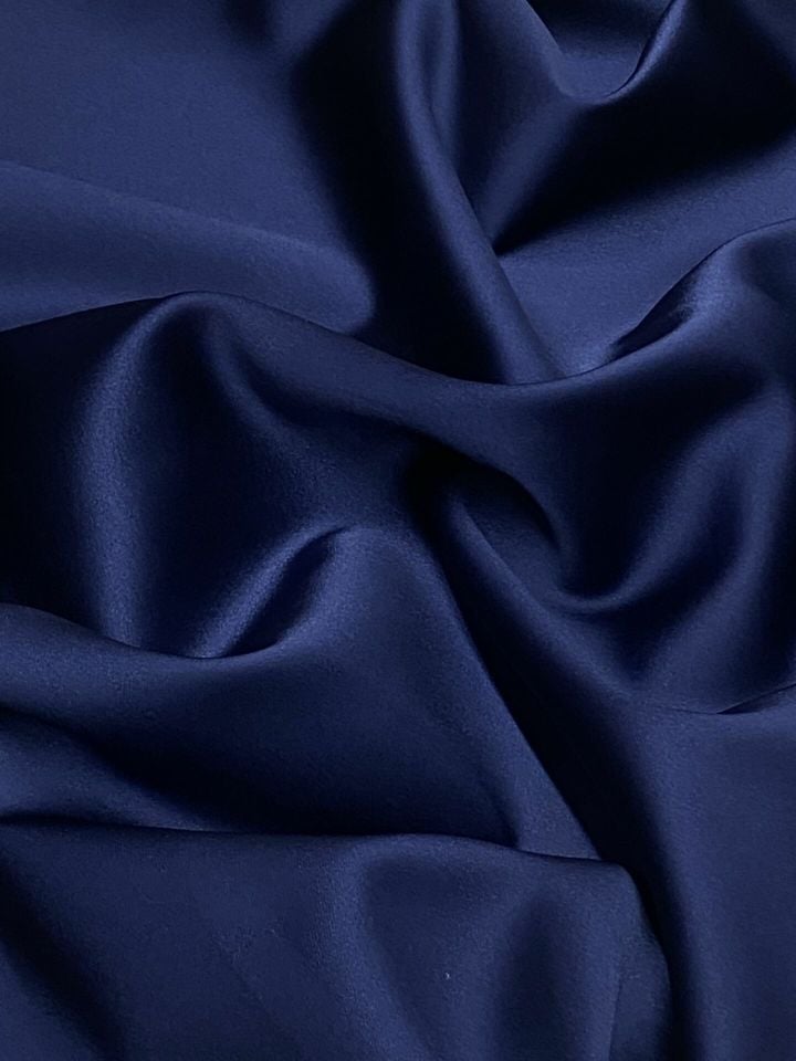 Italian Acetate Satin 1 Meter Light Navy Blue Fabric (col-32)