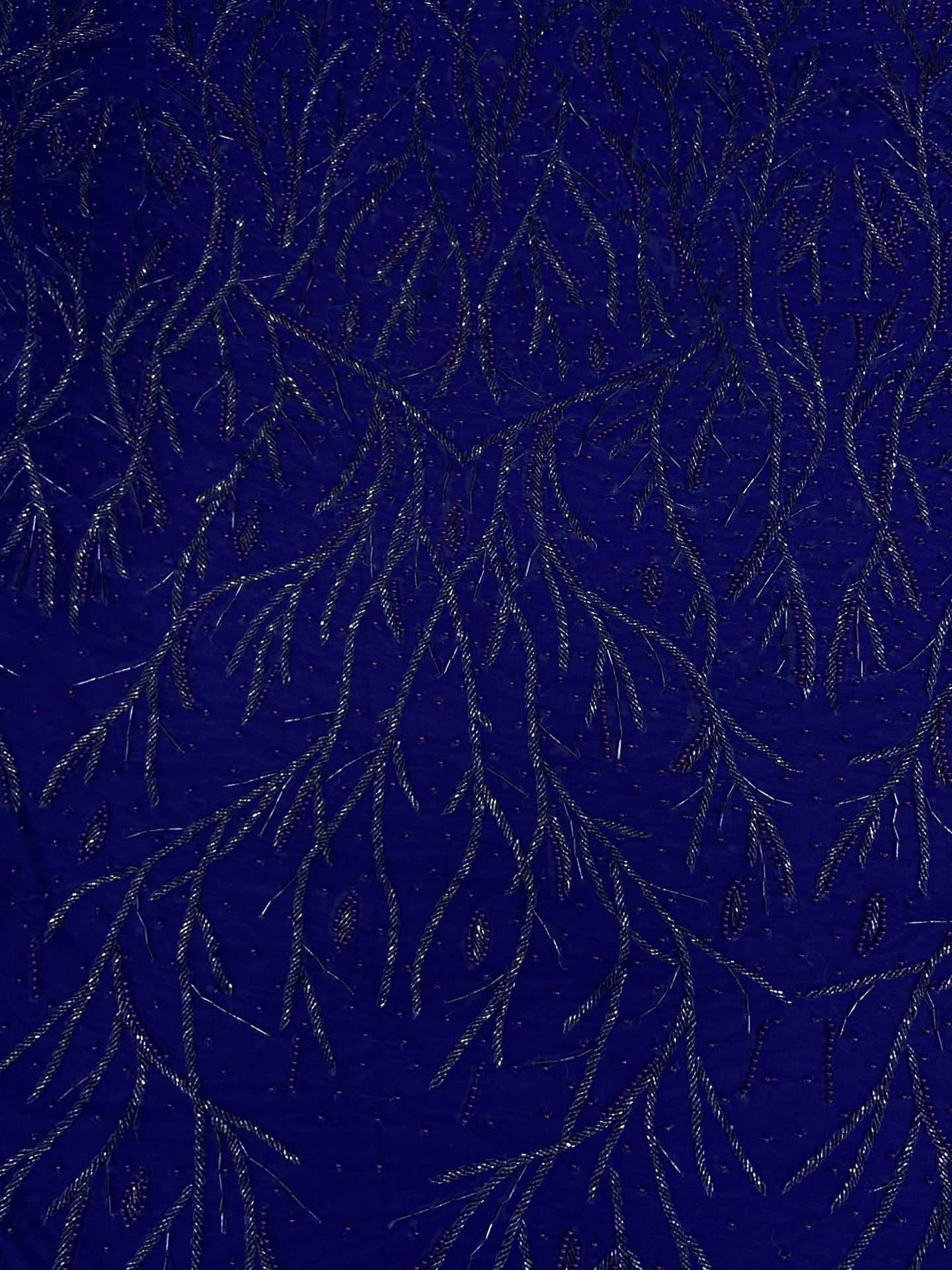 Embrodery Boncuk Kasnak 1 Metre Saks Kumaş (col-23-2500)