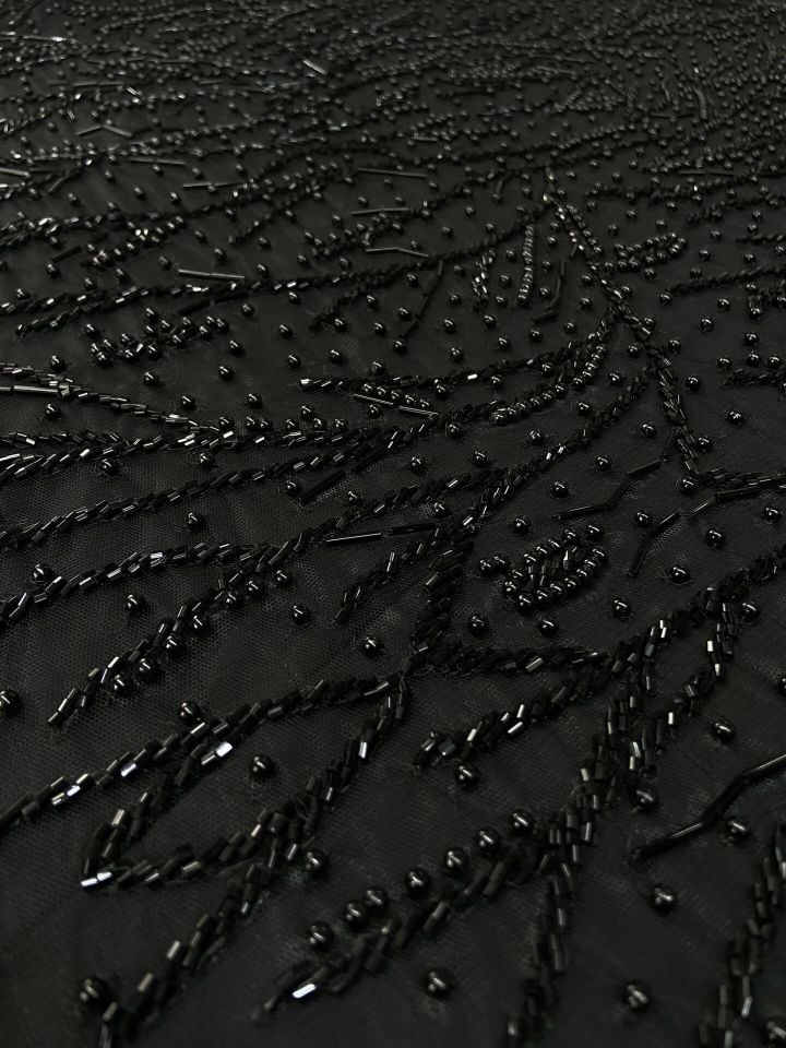 Пяльцы для вышивки бисером 1 метр, черная ткань (col-23-2501)