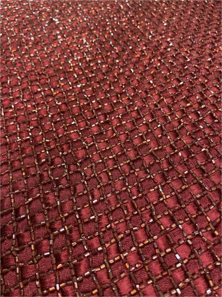 Royal Silk Handmade Embrodery 1 Metre Kumaş (col-v02)