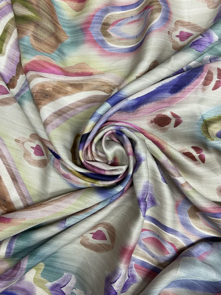 قماش ميلانو حريري منقوش 1 متر (col-23-2137)