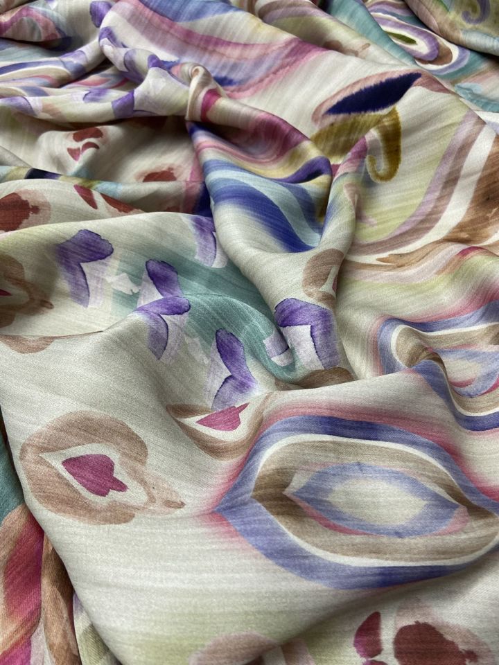 قماش ميلانو حريري منقوش 1 متر (col-23-2137)