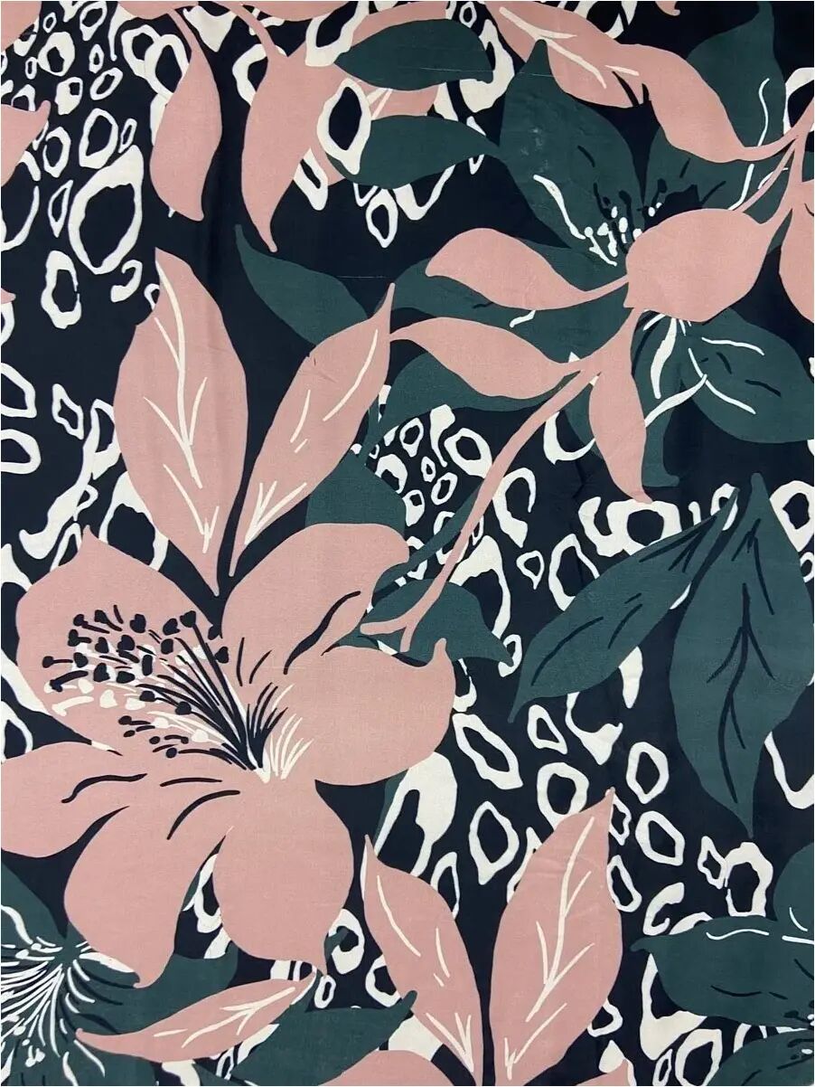 Milano Silky Satin Patterned 1 Meter Fabric(col-23-2139)