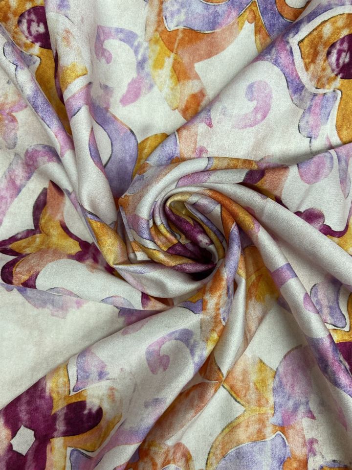 Sicilia Satin Patterned 1 Meter Fabric(col-23-2146)