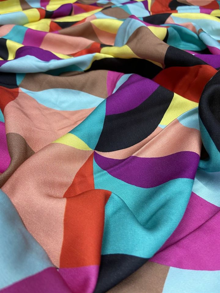 Sicilia Satin Patterned 1 Meter Fabric(col-23-2147)