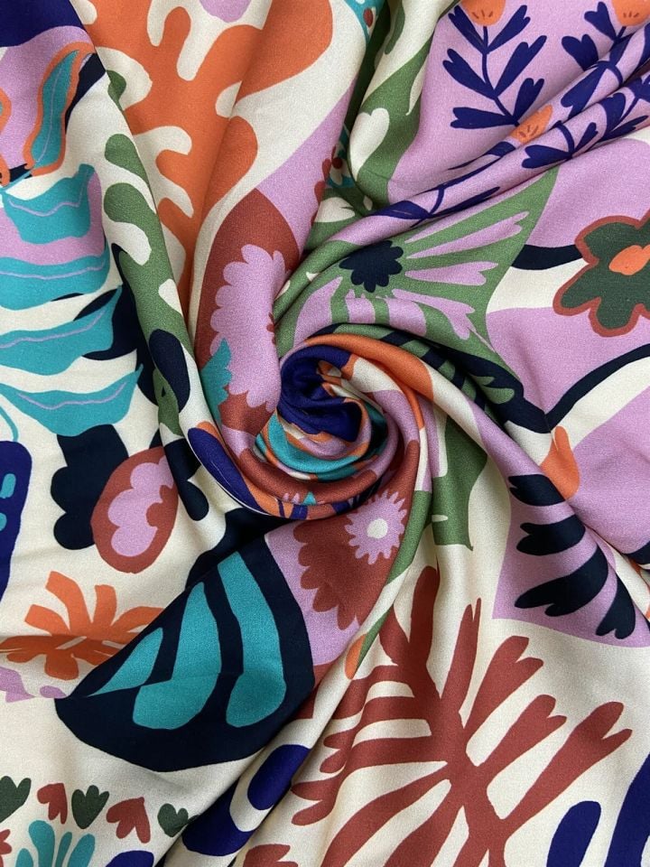 Sicilia Satin Patterned 1 Meter Fabric(col-23-2152)