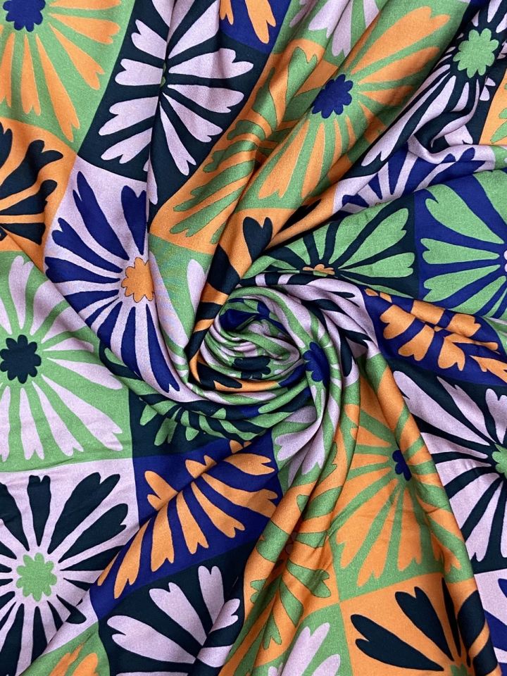 Sicilia Satin Patterned 1 Meter Fabric(col-23-2156)