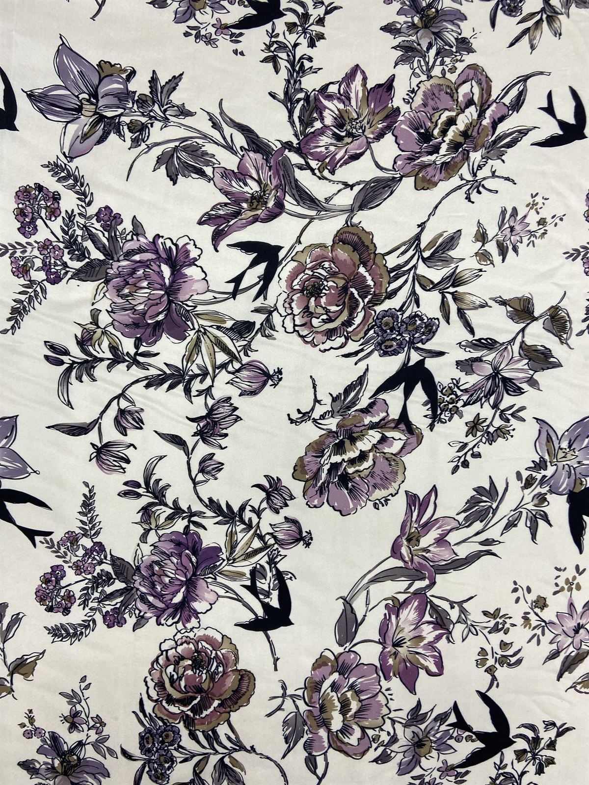 Milano Silky Satin Patterned 1 Meter Fabric (col-23-2159)
