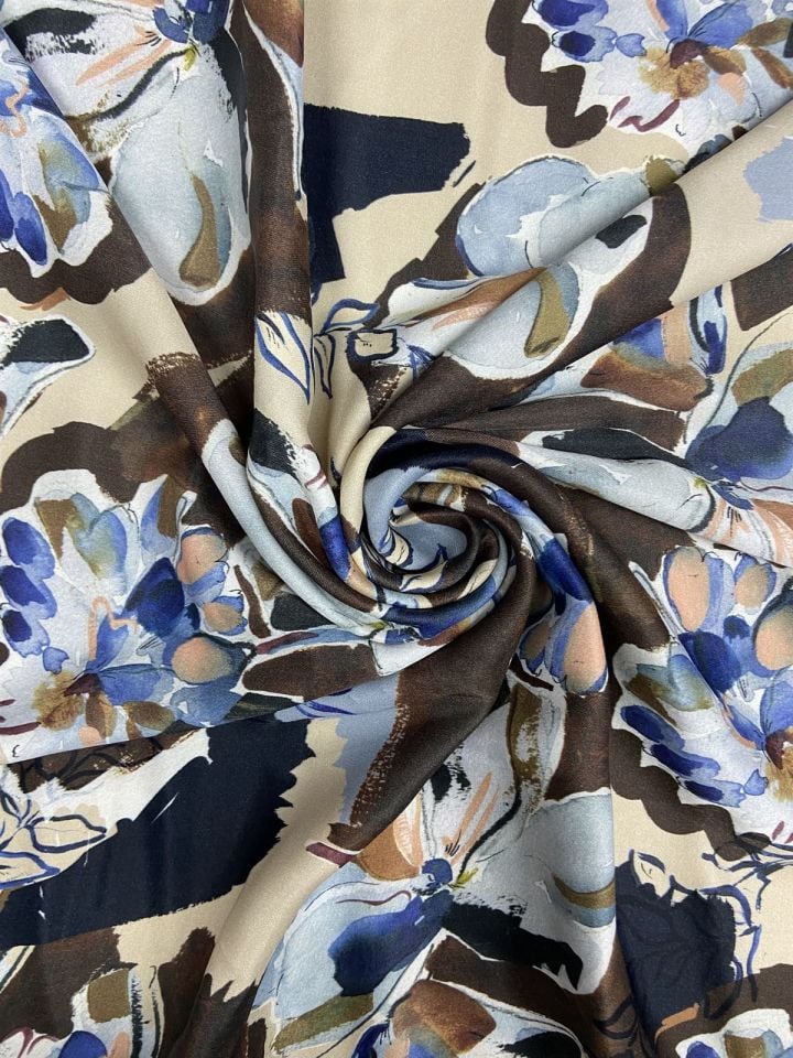 Milano Silky Saten Desenli 1 Metre Kumaş (col-23-2160)