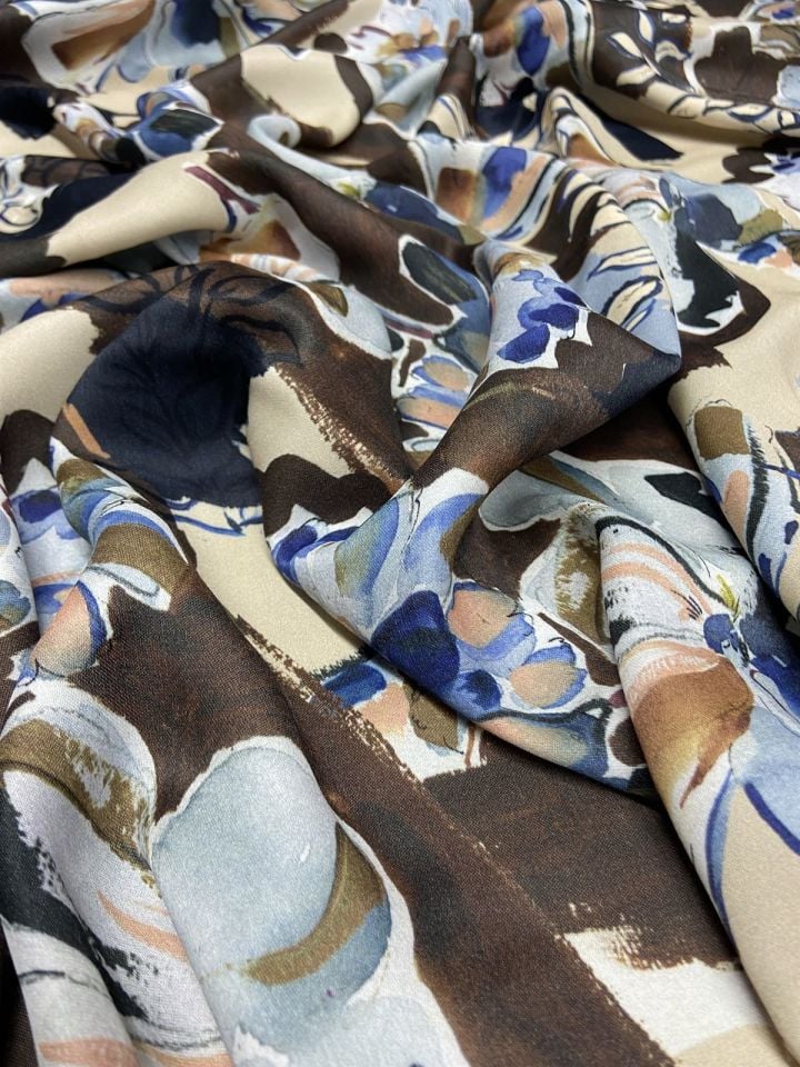 Milano Silky Saten Desenli 1 Metre Kumaş (col-23-2160)