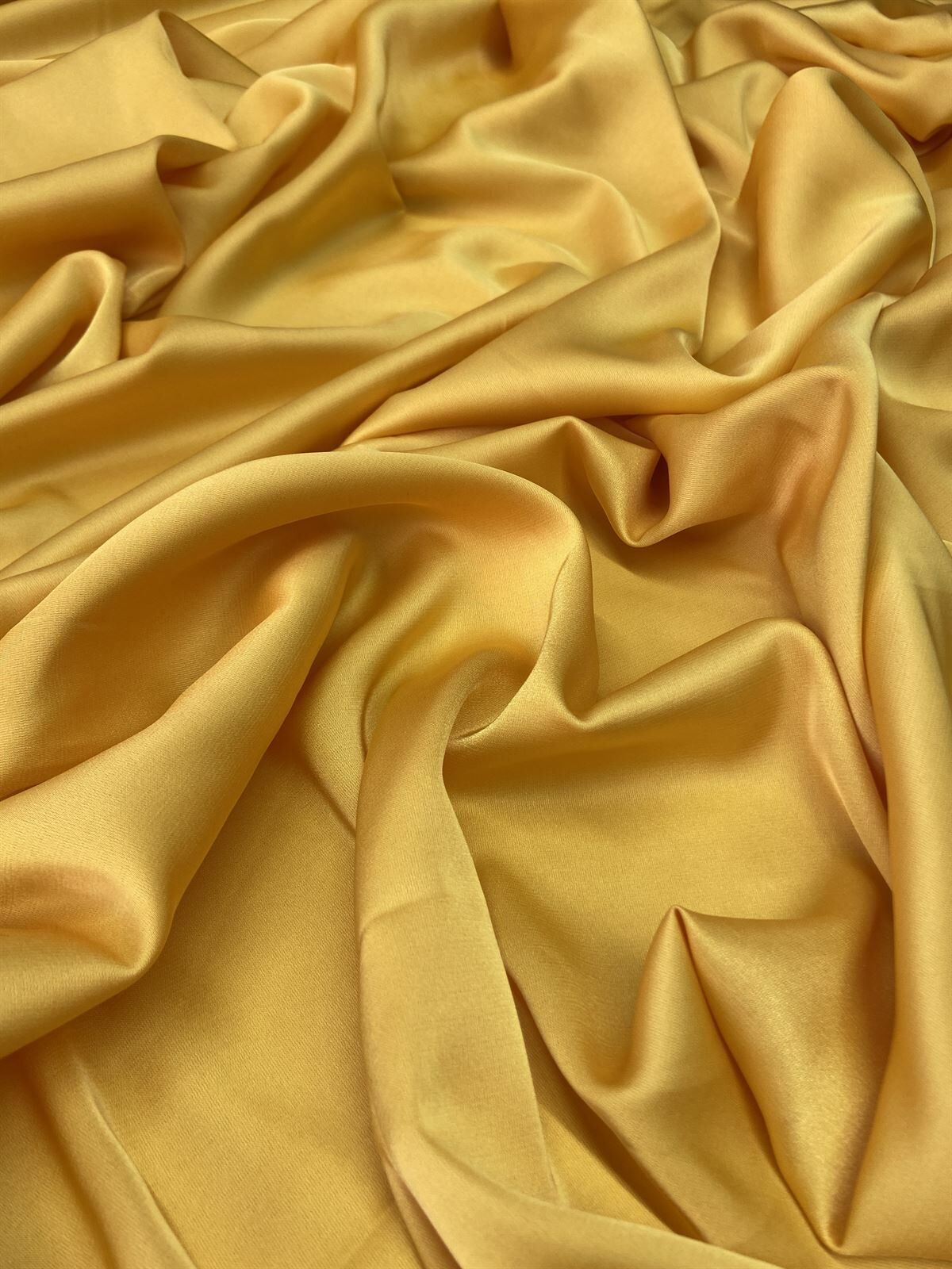 Soft Lycra Satin 1 Meter Mustard Fabric (col-04)