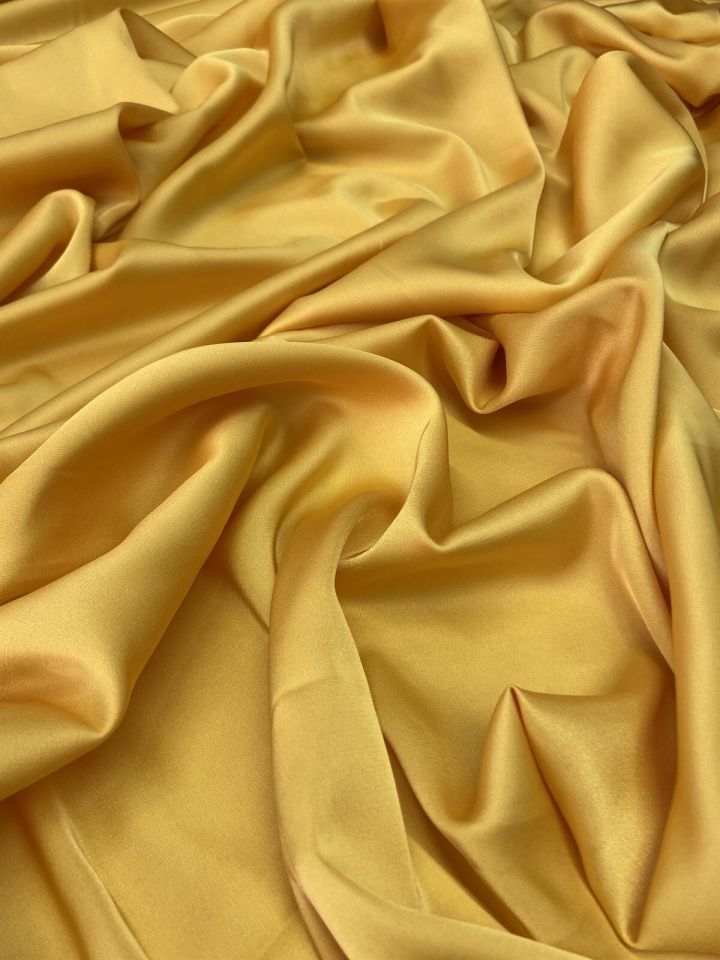 Soft Lycra Satin 1 Meter Mustard Fabric (col-04)