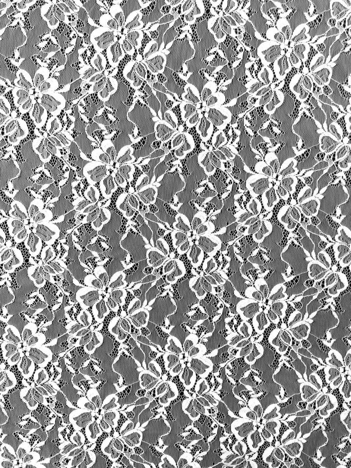 Fransız Luxury Dantel 1 Metre Kırık Beyaz Kumaş (col-2022-031)